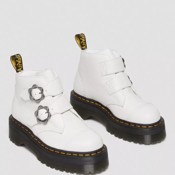 Dr. Martens Devon Flower Leather Platform Boot - Picture 2 of 3